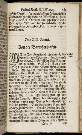 Das XIII. Capitel. Von der Barmhertzigkeit.