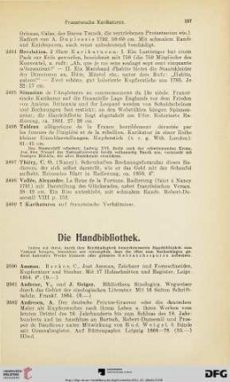 Die Handbibliothek (Nr. 2500-2846)