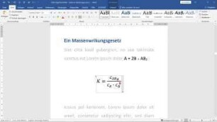 Word: Fachlich Arbeiten - Farbe in Gleichungen