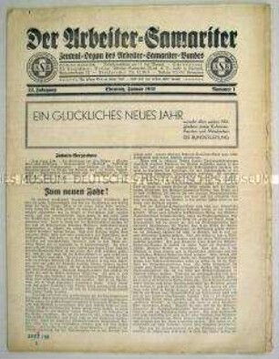Monatszeitung "Der Arbeiter-Samariter"