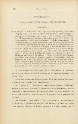 Capitolo VI. Della estinzione della fideiussione