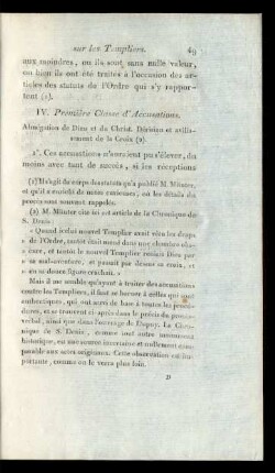 IV. Première Classe d'Accusations.
