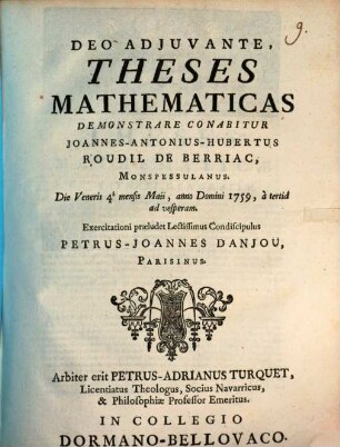 Theses mathematicas