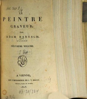 Le peintre graveur, 9. Les vieux maitres allemand ; 4