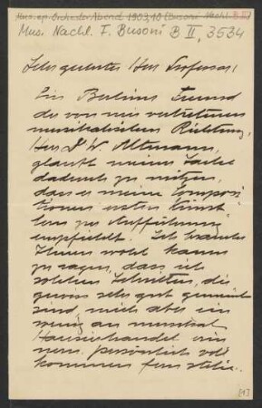 Brief an Ferruccio Busoni : 11.12.1903