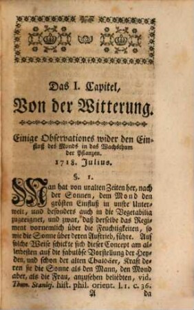 Vermischte Oeconomische Sammlungen denen Landwirthen zum besten aus denen Breßlauer Natur- und Kunstgeschichten ausgezogen, [1]