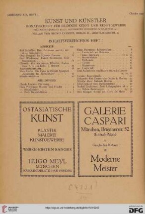 Inhaltverzeichnis Heft 1