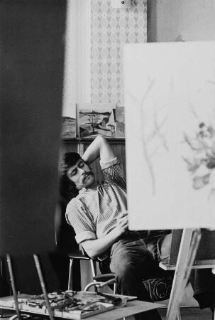 Der Maler Martin Hoffmann bei der Pleinair-Veranstaltung