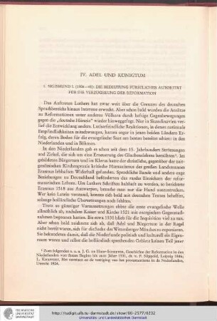 IV. Adel und Königtum