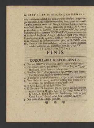 Corollaria Respondentis