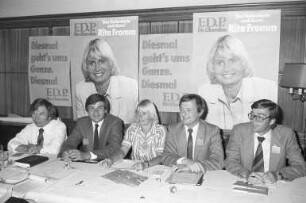 Vorstellung der Bundestagskandidatin der Karlsruher FDP für die Bundestagswahl 1980 Rita Fromm