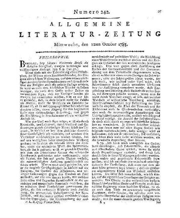 [Spalding, J. J.]: Vertraute Briefe, die Religion betreffend. 2. Aufl. Breslau: Löwe 1785