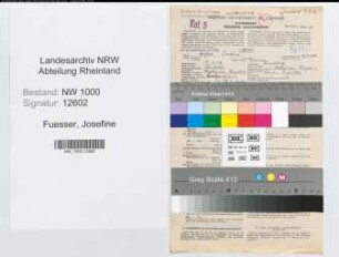 Entnazifizierung Josefine Fuesser, geb. 15.10.1898 (Kaufm.Angestellte)