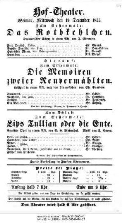 Die Memoiren zweier Neuvermählten