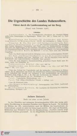 Die Urgeschichte des Landes Hohenzollern