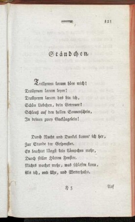 Ständchen. - Molly´s Werth.