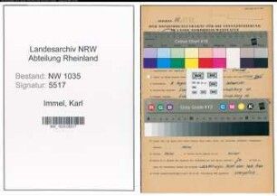 Entnazifizierung Karl Immel , geb. 08.08.1909 (Elektromeister)