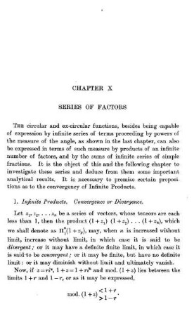 Chapter X - XII. Series of of Factors. Series of Partial Fractions. Rational and Integral Functions.