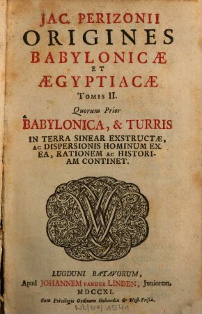 Origines Babylonicae et Aegyptiacae
