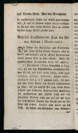 296-314, Von den Krankheiten der Haut bey kleinen Kindern (Morbis cutis)