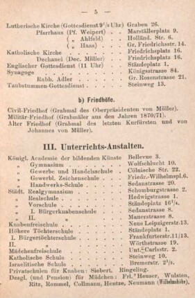 III. Unterrichts-Anstalten.