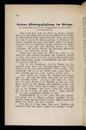 140 Unsere Fürsorgezöglinge im Kriege