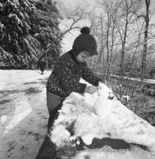Schneemann bauen.