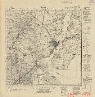 1948 (alte Nr.: 595) Wolgast, Meßtischblatt (4cm - Karte)