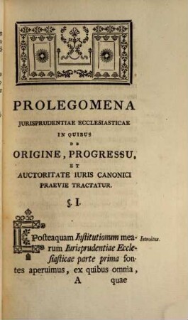 Institvtiones Ivrisprvdentiae ecclesiasticae : Qvas Vna Cvm Adnexis Ex Vniverso Ivre Positionibvs, 2