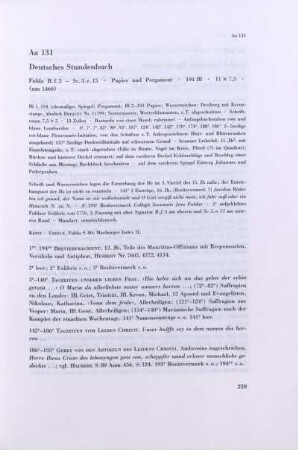 Aa 131. Deutsches Stundenbuch