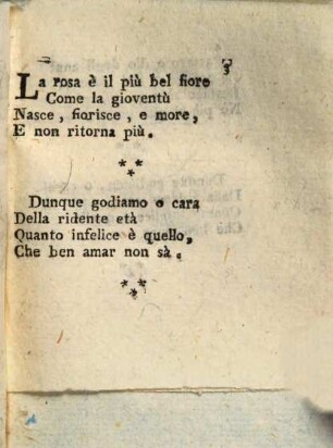 Canzonetta nuova sopra le lodi della gioventù