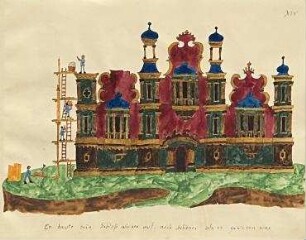 Der Brand des Schlosses - Eine Erzaehlung. Seite 14: Er baute sein Schloß wieder auf, noch schöner als es gewesen war