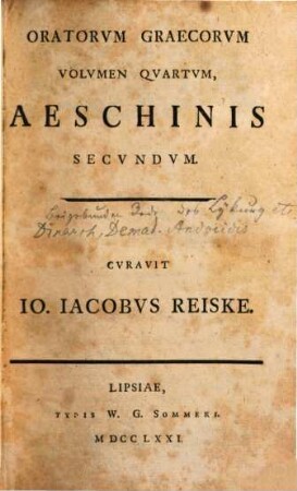 Aeschinis omnia, 2