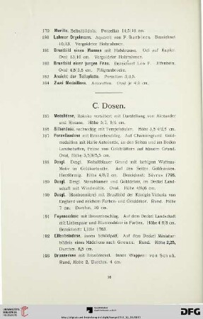Dosen, Bronzen, Elfenbein (Nr. 185-225)