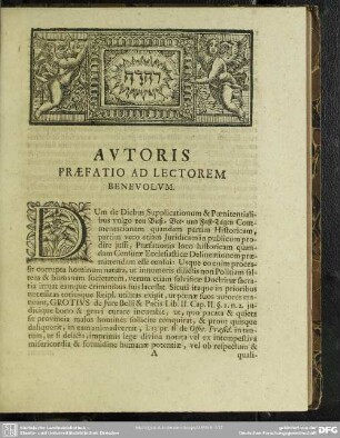 Autoris Praefatio Ad Lectorem Benevolum