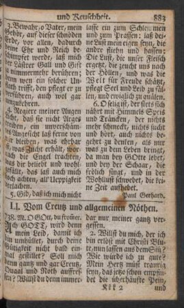 LI. Vom Creutz und allgemeinen Nöthen