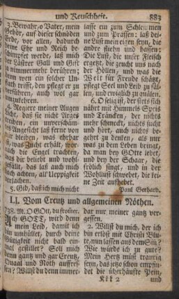 LI. Vom Creutz und allgemeinen Nöthen