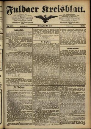 Ausgabe vom Freitag, den 13. Mai 1910.