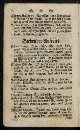Siebender Auftritt.