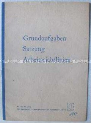 Satzung des Kulturbundes der DDR