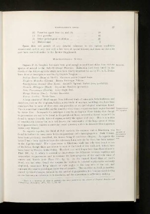 Miscellaneous notes