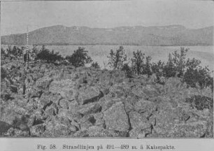 Uferlandschaft : Das steinige Ufer des Sees Torneträsk