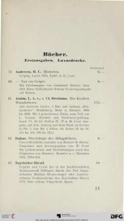 Bücher. Erstausgaben. Luxusdrucke (Nr. 79-220)