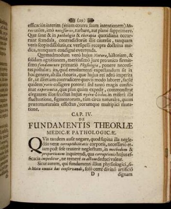Cap. IV. De Fundamentis Theoriæ Medicæ Pathologicæ.