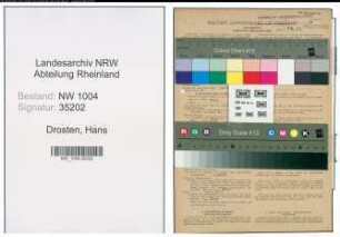 Entnazifizierung Hans Drosten , geb. 06.10.1896 (Kaufmann)