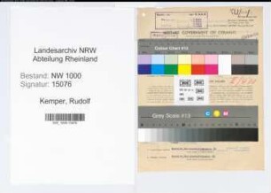 Entnazifizierung Rudolf Kemper, geb. 27.05.1894 (Kaufm.Angest.)