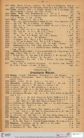 Griechische Münzen (Nr. 2678 - 2732)