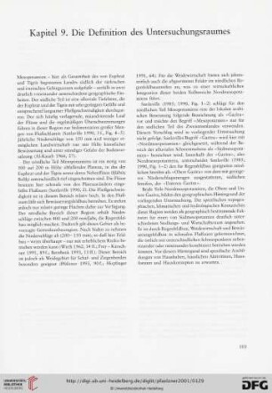 Kapitel 9: Die Definition des Untersuchungsraumes
