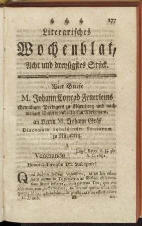 Acht und dreysigstes Stück.