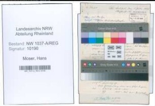 Entnazifizierung Hans Moser , geb. 25.05.1906 (Vorarbeiter)